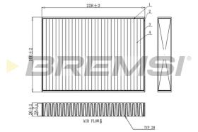 BREMSI FC0871A - FILTRI ABITACOLO - CABIN FILTER