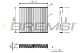 BREMSI FC0872 - FILTRI ABITACOLO - CABIN FILTER