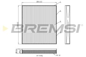 BREMSI FC0872C - FILTRI ABITACOLO - CABIN FILTER