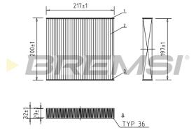 BREMSI FC0874 - FILTRI ABITACOLO - CABIN FILTER