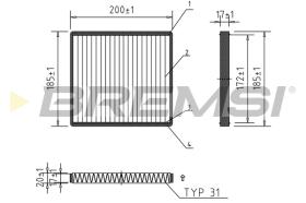 BREMSI FC0894 - FILTRI ABITACOLO - CABIN FILTER