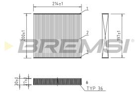 BREMSI FC0905 - FILTRI ABITACOLO - CABIN FILTER