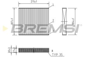 BREMSI FC0908 - FILTRI ABITACOLO - CABIN FILTER
