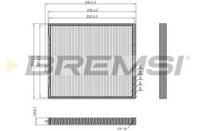 BREMSI FC0916 - FILTRI ABITACOLO - CABIN FILTER