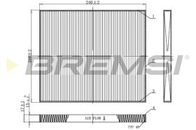 BREMSI FC0921 - FILTRI ABITACOLO - CABIN FILTER