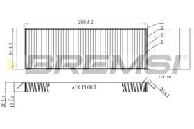 BREMSI FC0925 - FILTRI ABITACOLO - CABIN FILTER