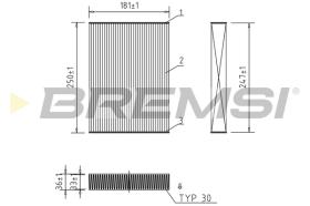 BREMSI FC0927 - FILTRI ABITACOLO - CABIN FILTER
