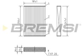 BREMSI FC0927C - FILTRI ABITACOLO - CABIN FILTER