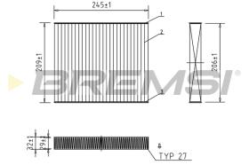 BREMSI FC0931C - FILTRI ABITACOLO - CABIN FILTER