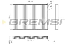 BREMSI FC0936C - FILTRI ABITACOLO - CABIN FILTER