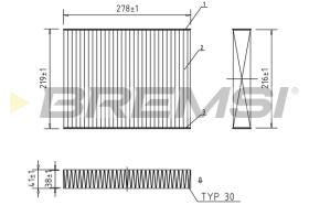 BREMSI FC0945C - FILTRI ABITACOLO - CABIN FILTER
