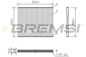 BREMSI FC0975 - FILTRI ABITACOLO - CABIN FILTER