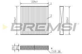 BREMSI FC1325 - FILTRI ABITACOLO - CABIN FILTER