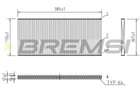 BREMSI FC1330 - FILTRI ABITACOLO - CABIN FILTER