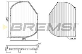 BREMSI FC1331 - FILTRI ABITACOLO - CABIN FILTER
