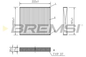 BREMSI FC1336 - FILTRI ABITACOLO - CABIN FILTER