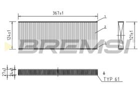 BREMSI FC1339 - FILTRI ABITACOLO - CABIN FILTER