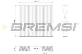 BREMSI FC1341C - FILTRI ABITACOLO - CABIN FILTER