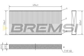 BREMSI FC1522 - FILTRI ABITACOLO - CABIN FILTER