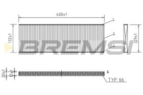 BREMSI FC1525 - FILTRI ABITACOLO - CABIN FILTER