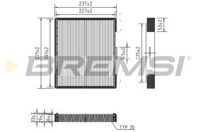 BREMSI FC1527 - FILTRI ABITACOLO - CABIN FILTER