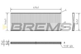 BREMSI FC1532 - FILTRI ABITACOLO - CABIN FILTER