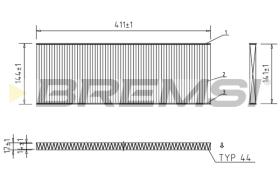 BREMSI FC1532C - FILTRI ABITACOLO - CABIN FILTER
