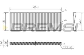 BREMSI FC1545 - FILTRI ABITACOLO - CABIN FILTER