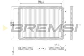 BREMSI FC1547C - FILTRI ABITACOLO - CABIN FILTER