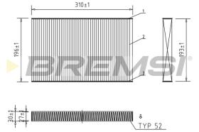 BREMSI FC1549 - FILTRI ABITACOLO - CABIN FILTER