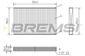 BREMSI FC1549C - FILTRI ABITACOLO - CABIN FILTER