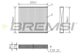 BREMSI FC1563 - FILTRI ABITACOLO - CABIN FILTER