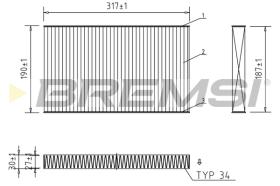 BREMSI FC1568C - FILTRI ABITACOLO - CABIN FILTER