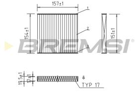BREMSI FC1911C - FILTRI ABITACOLO - CABIN FILTER