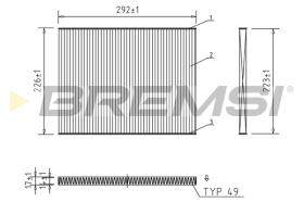 BREMSI FC1919 - FILTRI ABITACOLO - CABIN FILTER