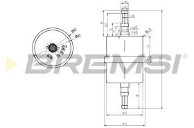 BREMSI FE0035 - FILTRO CARBURANTE - FUEL FILTER