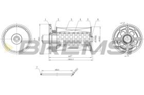 BREMSI FE0360 - FILTRO CARBURANTE - FUEL FILTER