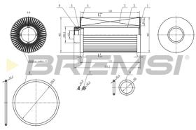BREMSI FE0763 - FILTRO CARBURANTE - FUEL FILTER