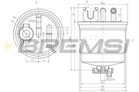 BREMSI FE0809 - FILTRO CARBURANTE - FUEL FILTER