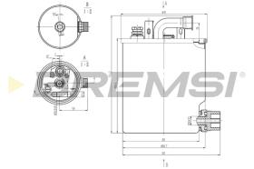 BREMSI FE0836 - FILTRO CARBURANTE - FUEL FILTER