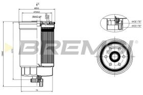 BREMSI FE1402 - FILTRO CARBURANTE - FUEL FILTER