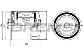 BREMSI FE1497 - FILTRO CARBURANTE - FUEL FILTER
