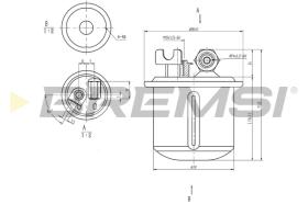 BREMSI FE1883 - FILTRO CARBURANTE - FUEL FILTER