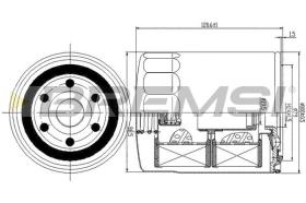 BREMSI FL0711 - FILTRI OLIO - OIL FILTER