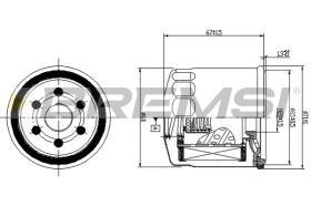 BREMSI FL1459 - FILTRI OLIO - OIL FILTER