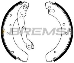 BREMSI GF0222 - GANASCE FRENO - BRAKE SHOES