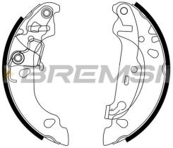 BREMSI GF0242 - GANASCE FRENO - BRAKE SHOES