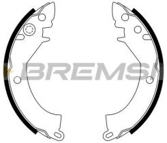 BREMSI GF0812 - GANASCE FRENO - BRAKE SHOES