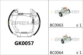 BREMSI GK0057 - KIT PREM. GANASCE - FAST SHOES KIT