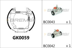 BREMSI GK0059 - KIT PREM. GANASCE - FAST SHOES KIT